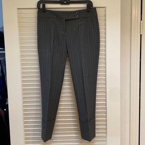 Gray Pinstriped Dress Pants